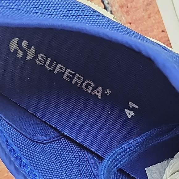 SUPERGA LOWTOP SHOES,  WOMANS SIZE 9.5 EUC BLUE/WHITE - Picture 11 of 11